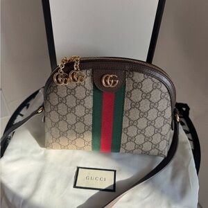 Gucci GG Supreme Ophidia Dome Small Shoulder Bag